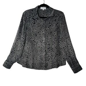 Bella Dahl Shirt Top Womens Medium Collar Long Sleeve Blouse Career Button Up